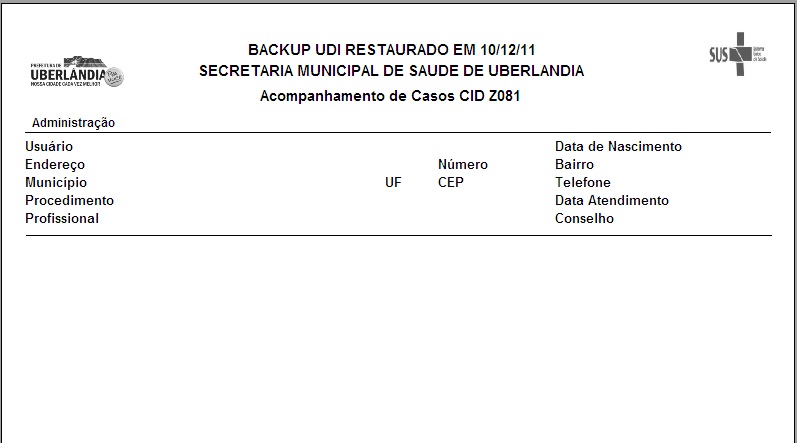 Cadastro de Itens