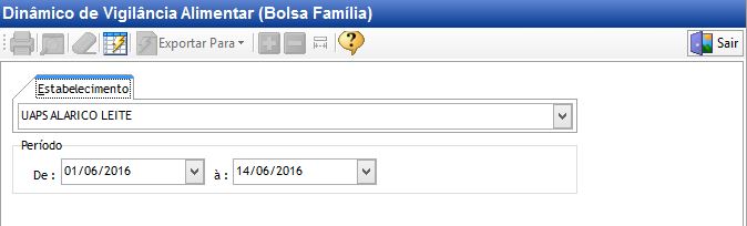 Dinâmico Vigilância Alimentar (Bolsa Família)