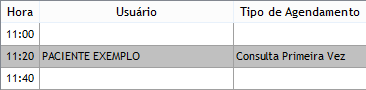 Tipos de Agendamentos