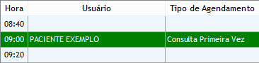 Tipos de Agendamentos