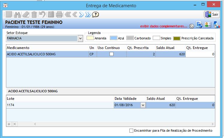 Entrega de Medicamento