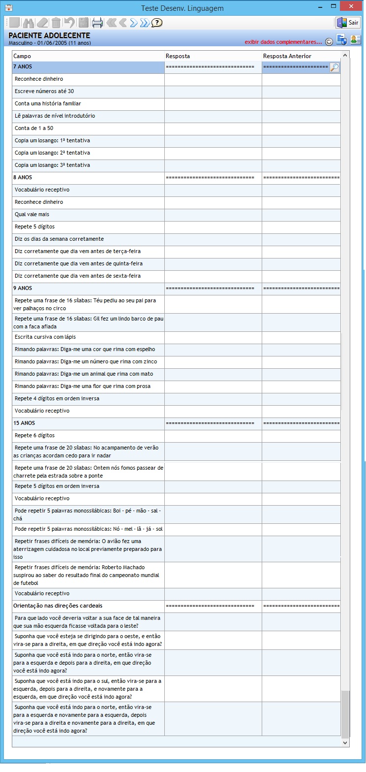 Teste Desenv. Linguagem