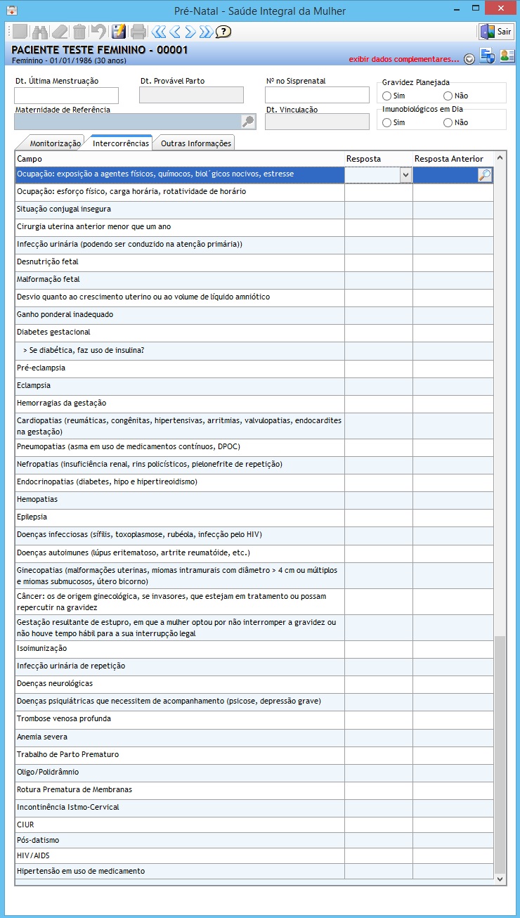 Programa de saúde da mulher