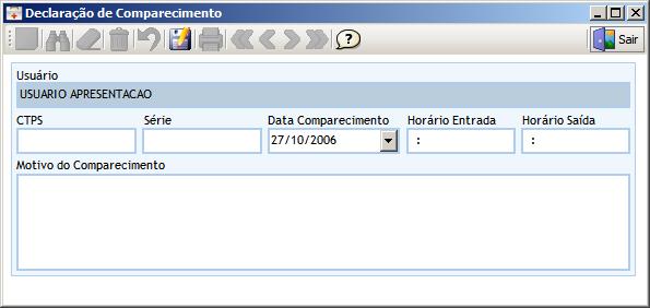 Declaração de Comparecimento