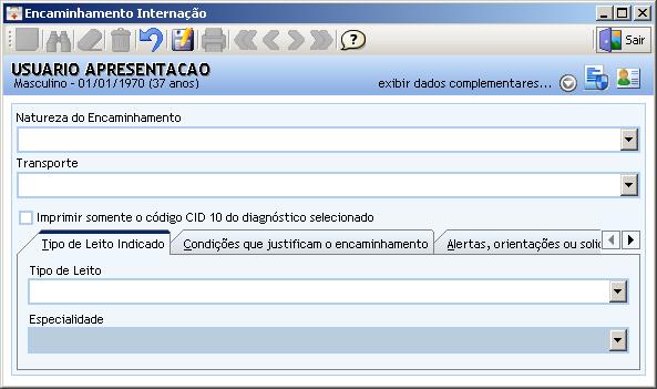 Encaminhamento para Internação