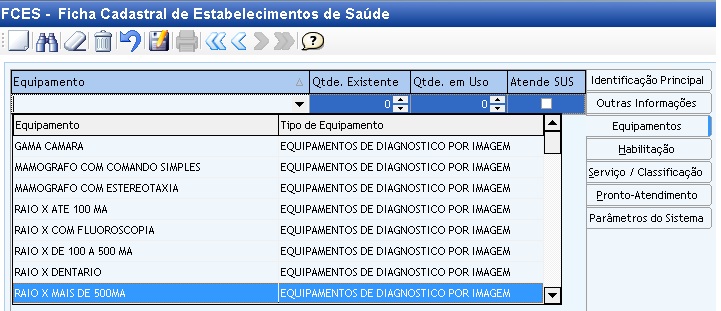 FCES - Equipamentos
