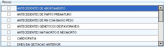 Programa de saúde da mulher - Não Gestante -  Riscos