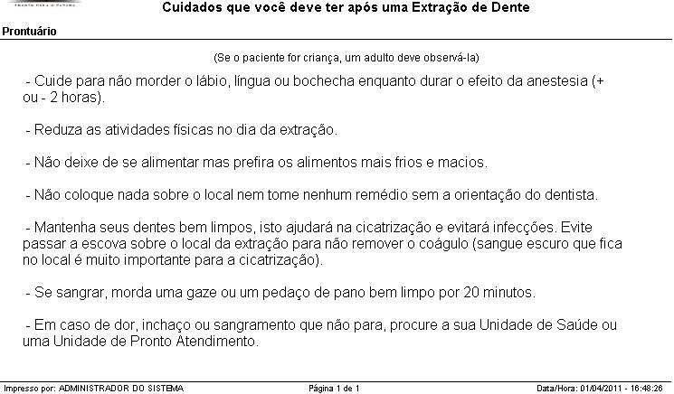Odontologia - Autorização
