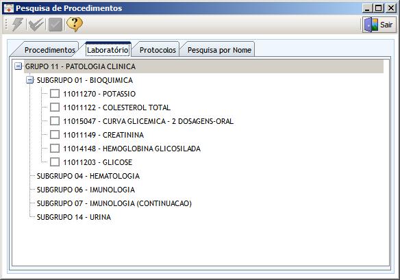 Pesquisa de Procedimentos
