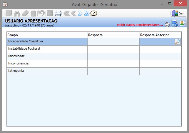 Avaliação dos Gigantes da Geriatria
