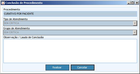 Realização de Procedimentos