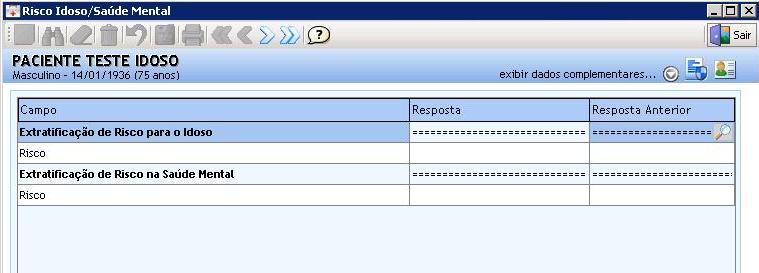 Risco Idoso e Saúde mental